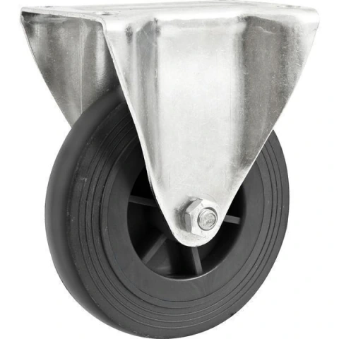 Rodizio fixo 5" para carrinho plástico 300kg Nove54