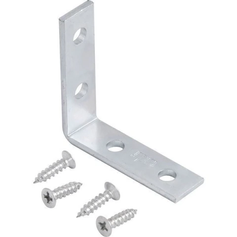 Cantoneira p/ cortina 04x04cm zincado cce0044 c/ 4 pç Vonder