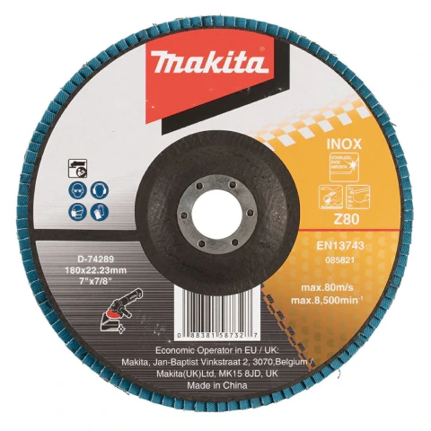 Flap Disco 180 mm Fibra de Vidro #Z80 Makita