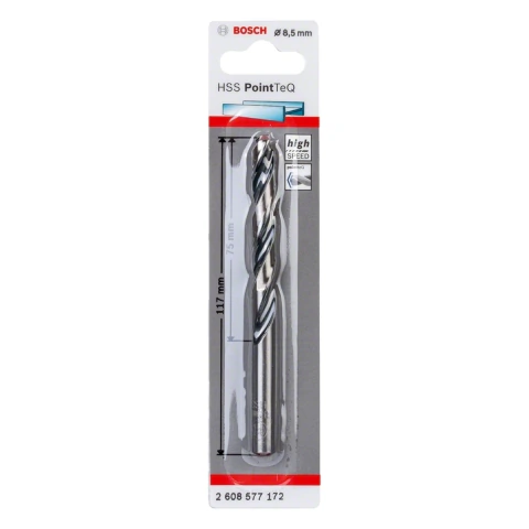 Broca Para Metal Bosch Aço Rápido Hss-Pointteq 8,5mm