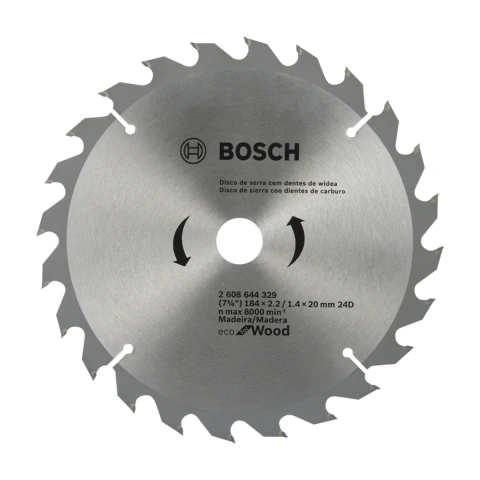 Disco Serra Circular Bosch Ecoline Ø184X20mm 24 Dentes