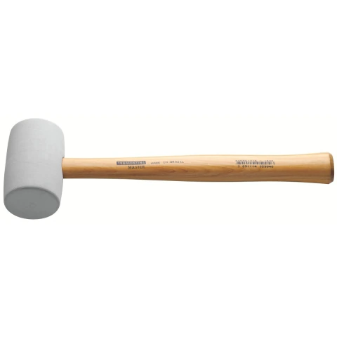 Martelo de Borracha 450g Tramontina MASTER com Cabo de Madeira Modelo Americano - Ideal para Pisos e Móveis