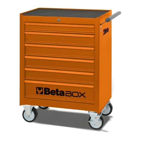 Carrinho de Ferramentas 400KG Laranja 6 Gavetas com Guias Telescópicas C04-BOX-O Beta