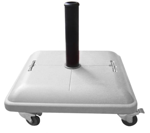 Base Para Ombrellone Em Concreto Com Rodas 37kg Branco - Bel