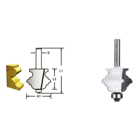 Fresa de Borda Diamantado 2-1/4 Haste 1/2 Makita
