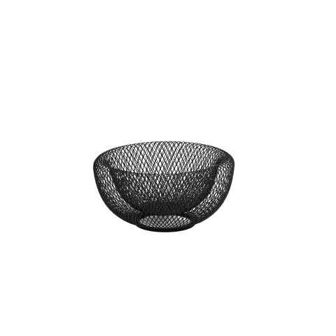 Cesto Multiúso Tramontina Luce Aço Carbono 195x195 mm Organizador Aramado Preto Fosco Decoração