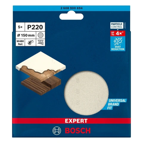 Disco De Lixa Bosch Expert M480 150mm G220 5 Peças
