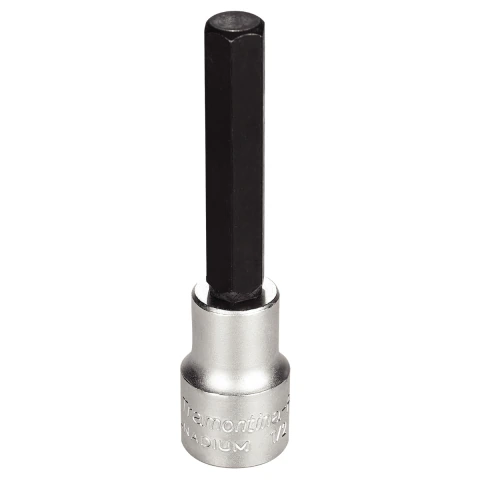 Soquete Hexagonal Longo 1/2 Aço Cromo Vanádio Ponta S2 Cromado Tramontina PRO
