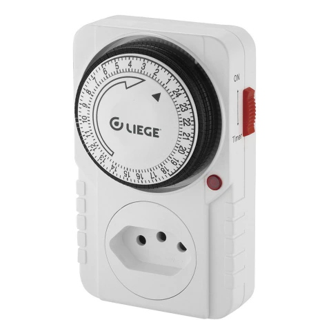 Timer Bivolt Analógico 127V/220V Programação 15 Minutos Liege
