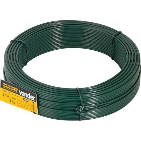 Arame Revestido PVC com 01kg Verde BWG18 Vonder