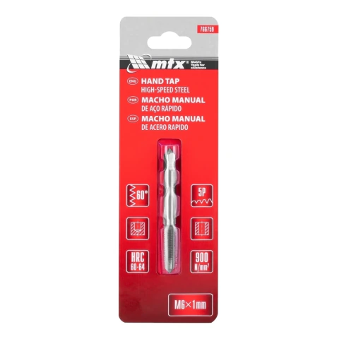 Macho Manual Aço Rápido M6 X 1,0mm P6M5 MTX