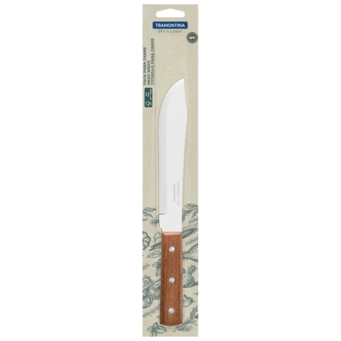 Faca Para Cozinha Tramontina Dynamic 7 Polegadas Aço Inox Cabo Madeira Natural Alta Performance