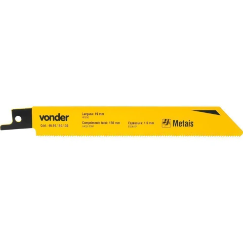 Lâmina para Serra Sabre Vonder Metal com 2 peças