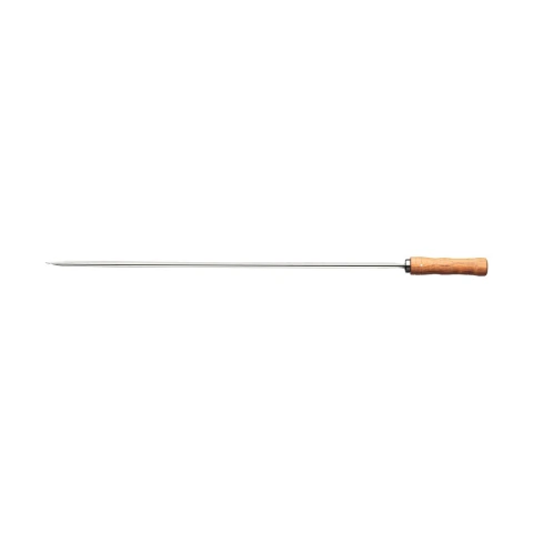 Espeto Para Churrasco Tramontina 85 Cm Aço Inox Cabo De Madeira Resistente Profissional Churrasqueira