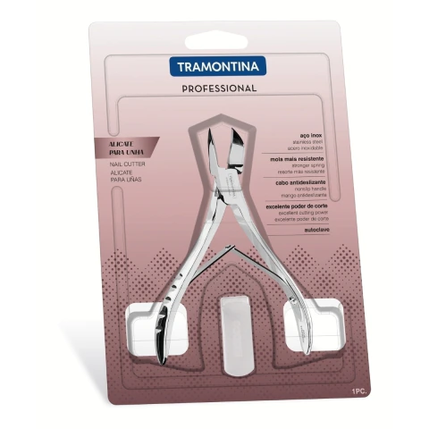 Alicate De Unha Tramontina Em Aço Inox Mola Dupla Esterilizável Para Manicure E Pedicure Profissional