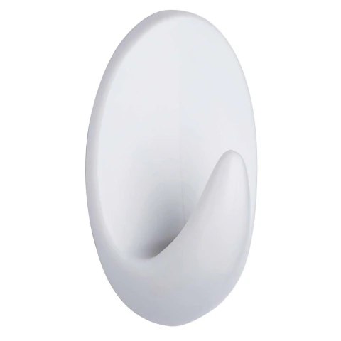 Gancho Abs Branco 2Kg Adesivo 1 Peças Fixação Forte Sem Danos Kala