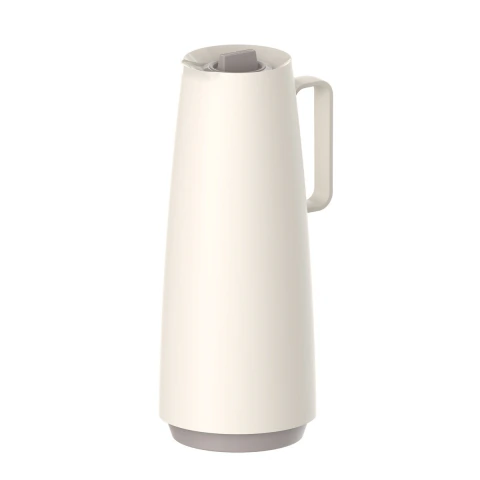 Bule Térmico Tramontina Exata 1 L Plástico Vanilla Com Ampola De Vidro Café E Chá Alta Performance
