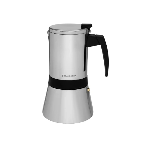 Cafeteira Italiana Tramontina Aço Inox 600 ml Para Fogão De Indução Gás Elétrico E Vitrocerâmico