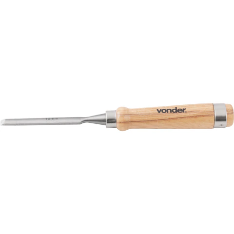Formão Goivado 10 mm Aço Carbono Cabo Madeira Vonder