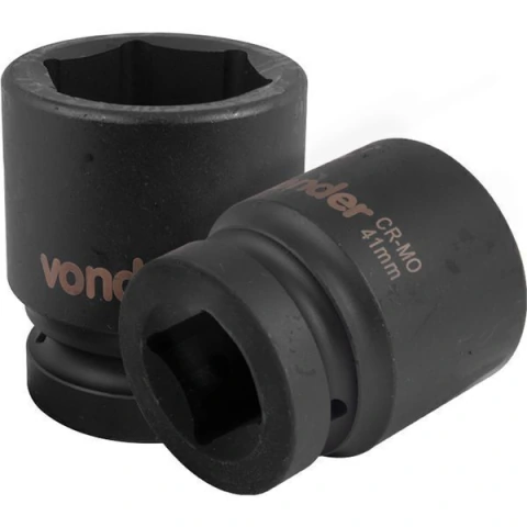 Soquete Sextavado de Impacto Encaix 1" 41mm Aço Cromo Vonder