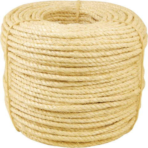 Corda sisal torcida 8,0mm 10,5kg 220 metros natural - Vonder