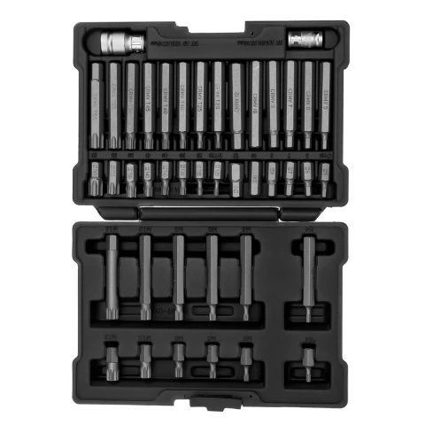 Jogo Bits Hex Torx Spline 42 Peças 10mm CrV Stels 1131856