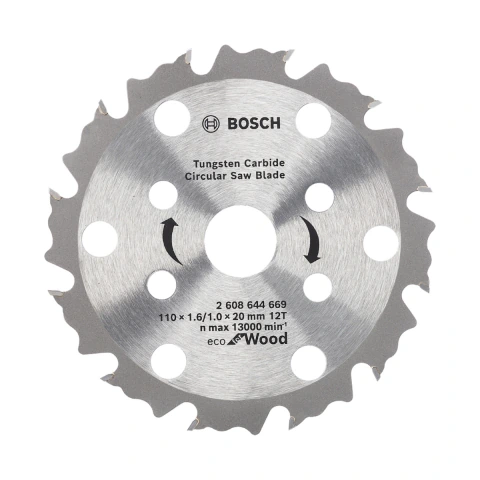 Disco Serra Circular Bosch Eco Coolteq Ø110X20mm 12 Dentes