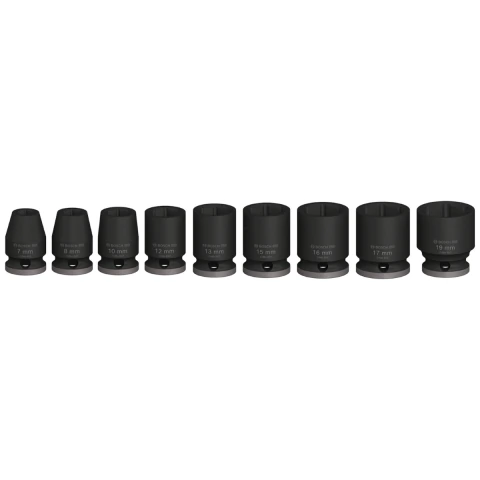 Jogo De Soquetes Bosch Pro Impact Curto Encaixe 3/8'' 9Un