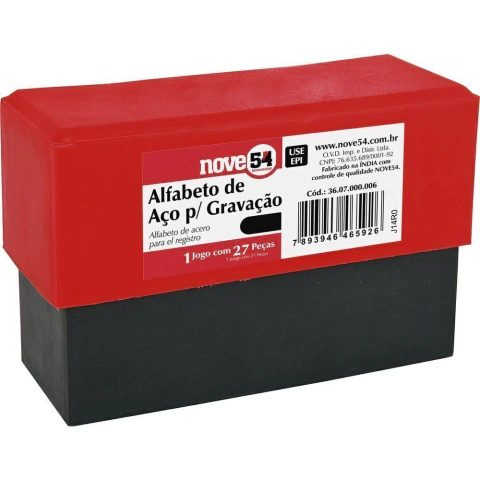Alfabeto de aço punção 6mm a-z para gravação Nove54