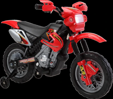 Moto elétrica infantil motocross vermelha - Bel Brink