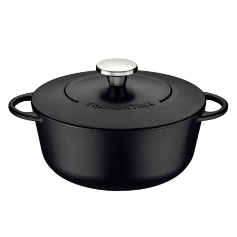 Caçarola Tramontina Trento Ferro Esmaltado Antiaderente Starflon 24 cm 4 L 3,2 mm Indução