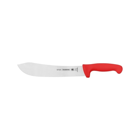 Faca Para Carne 10 Polegadas 25 Centímetros Tramontina Profissional Master Aço Inox Cabo Vermelho