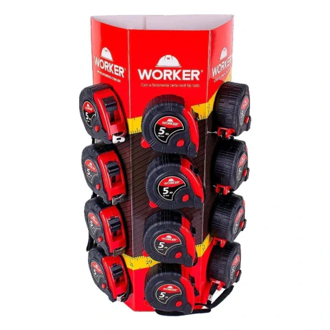 Trena Emborrachada Display 5Mx19Mm 12Pc. Worker