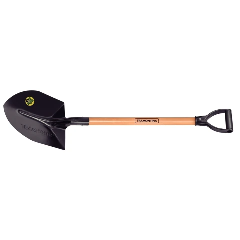 Pá De Bico 459 30 Em Aço 71 Cm Com Cabo De Madeira 71 Cm Empunhadura Plástica Ergonômica Tramontina