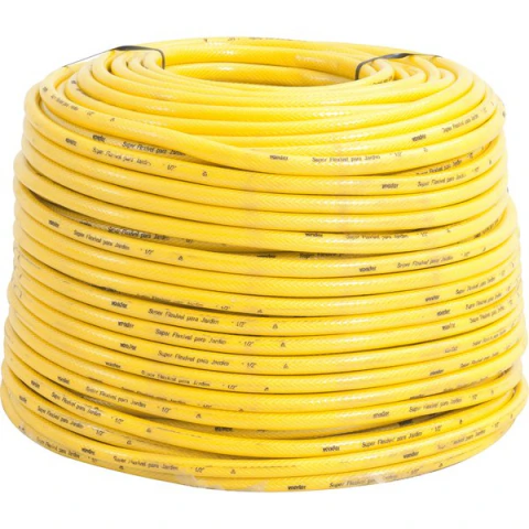 Mangueira Para Jardim 1/2 Amarela Super Flexível Com 200 Me