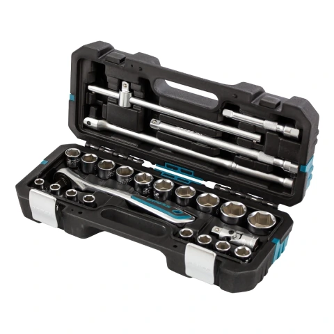 Jogo Ferramentas 1/2'' Maleta Plástica Aço CrV Gross 1414755