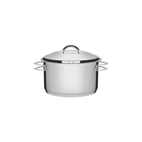 Caçarola Tramontina Solar Funda Aço Inox 16 cm 1,8 L Fundo Triplo Indução Com Tampa Alta Qualidade