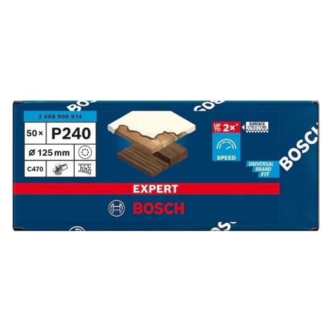 Disco De Lixa Bosch Expert C470 125mm G240 50 Peças