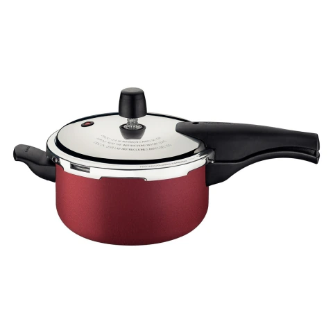 Panela De Pressão Tramontina Vancouver 3 L 20 Cm Antiaderente Starflon Max Vermelha 3,2 Mm