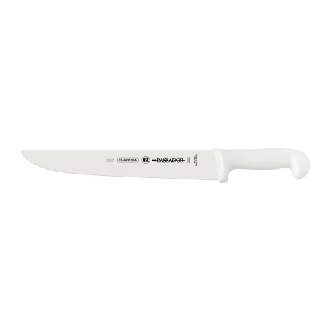 Faca Passador 12 Polegadas Tramontina Profissional Master Aço Inox Cabo Branco Antimicrobiano NSF