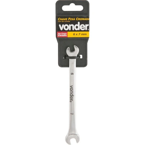Chave fixa 20x22mm cromo vanádio cromada cartela Vonder