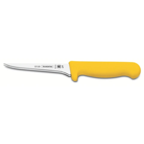 Faca Para Sassami Tramontina Profissional Master Aço Inox Cabo Amarelo 5 Polegadas NSF