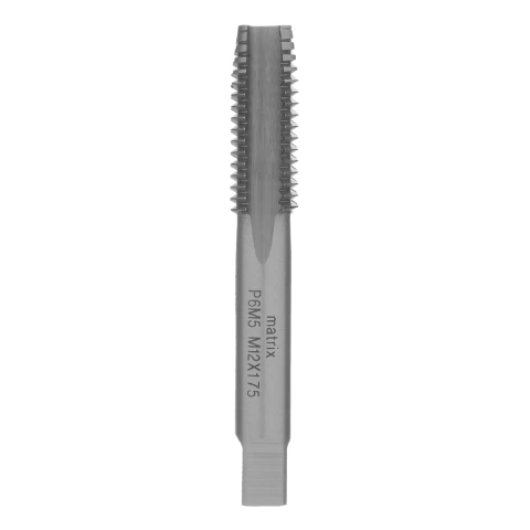 Macho Manual Aço HSS M12 x 1.75mm Precisão 4H Direita MTX