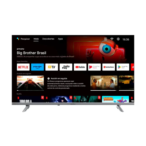 Smart TV 43'' Britânia Full HD LED BTV43E3AAGSSGBLF Dolby Audio HDR Sistema Android TV