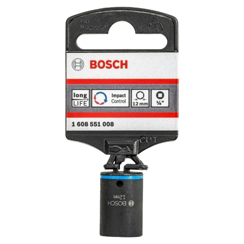 Soquete Bosch Impact Control 12mm 25X13mm Encaixe 1/4''
