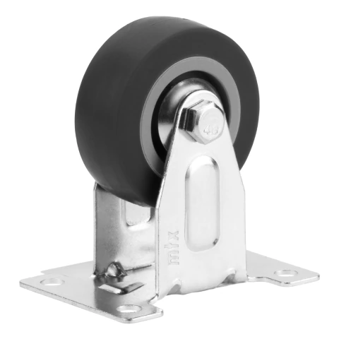 Rodízio De Borracha Cinza Fixo 50 mm Sem Freio 27 Kg Mtx 1 Peça
