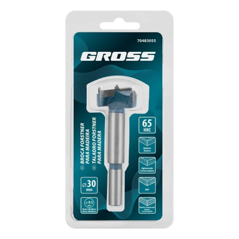 Broca Forstner 30mm Metal Resistente Haste Cilíndrica MTX