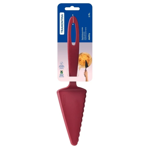 Espátula Para Bolo E Torta Tramontina Ability Em Nylon Vermelho 180°C Antiaderente Resistente