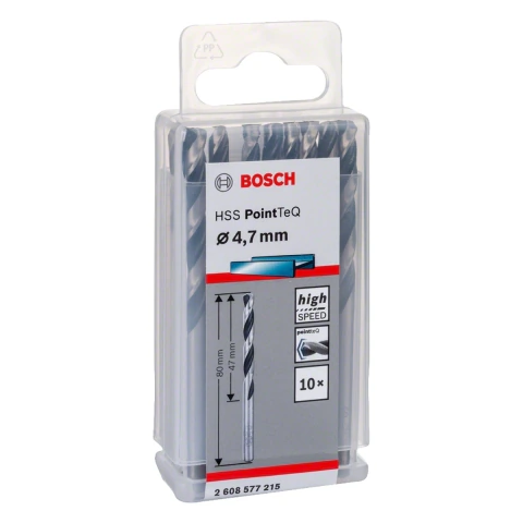 Broca Metal Bosch Aço Rápido Hss-Pointteq 4,7mm 10 Peças
