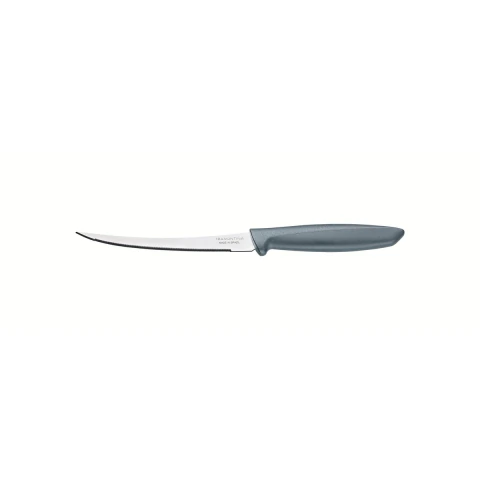 Faca Para Tomate Tramontina Plenus 5 Pol Lâmina Aço Inox Cabo Polipropileno Cinza Microsserrilhada